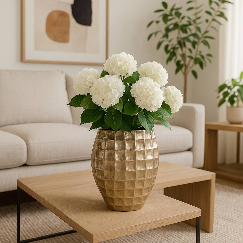 Aluminum Planter Textured Geometric Tapered Square Modern Accent