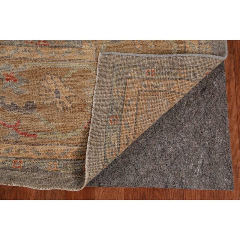 Hand Knotted Oriental 100% Wool Carpet Transitional All-Over Greys & Charcoal Oushak Area Rug - 11' 10'' X 8' 11''