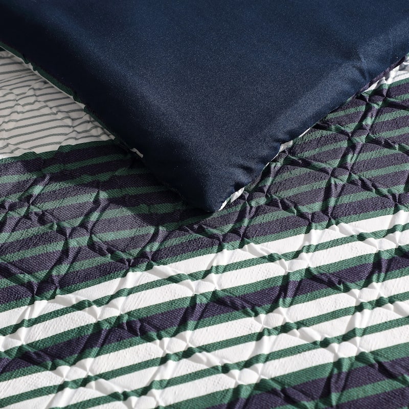 Nautica Lakefront Reversible Navy Comforter Bonus Set