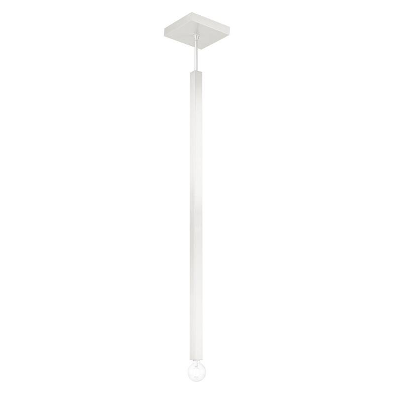 Livex Lighting 1 Light Mini Pendant, 49219-91 - 8.5" Sq. x 56" - 92" Adj. H