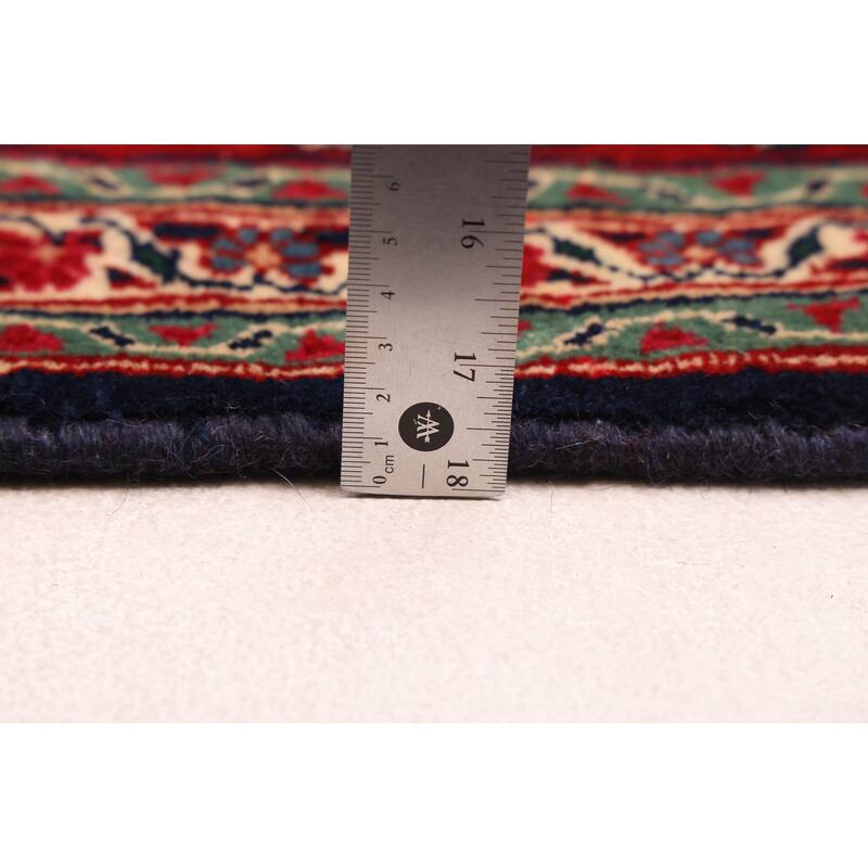 ECARPETGALLERY Hand-knotted Kayseri Dark Navy Wool Rug - 6'8 x 9'6