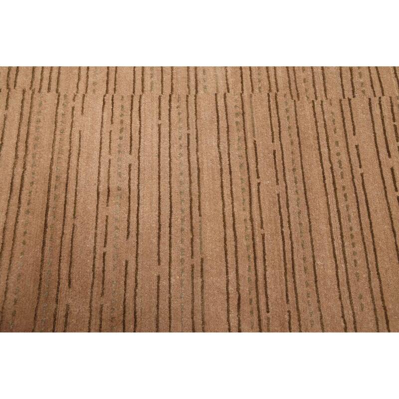 ECARPETGALLERY Hand-knotted Opulence Tan Silk, Wool Rug - 8'2 x 12'5