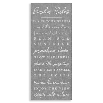 Stupell Comforting Garden Rules Canvas Wall Art Design By Lil' Rue