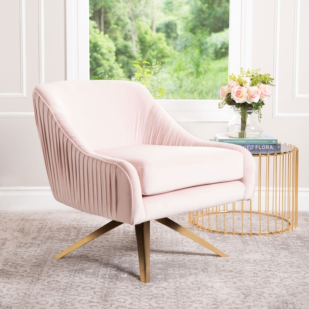 Abbyson celine channel hotsell tufting velvet accent chair