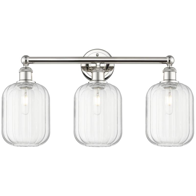 Innovations Lighting Endless Possibilities Edison - Preston - 3 Light 25" Jar Shade Bath Vanity Light - Clear/Polished Nickel