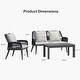 preview thumbnail 10 of 8, PURPLE LEAF 4-Piece Wicker Outdoor Patio Furniture Set Aluminum Rattan Sofa