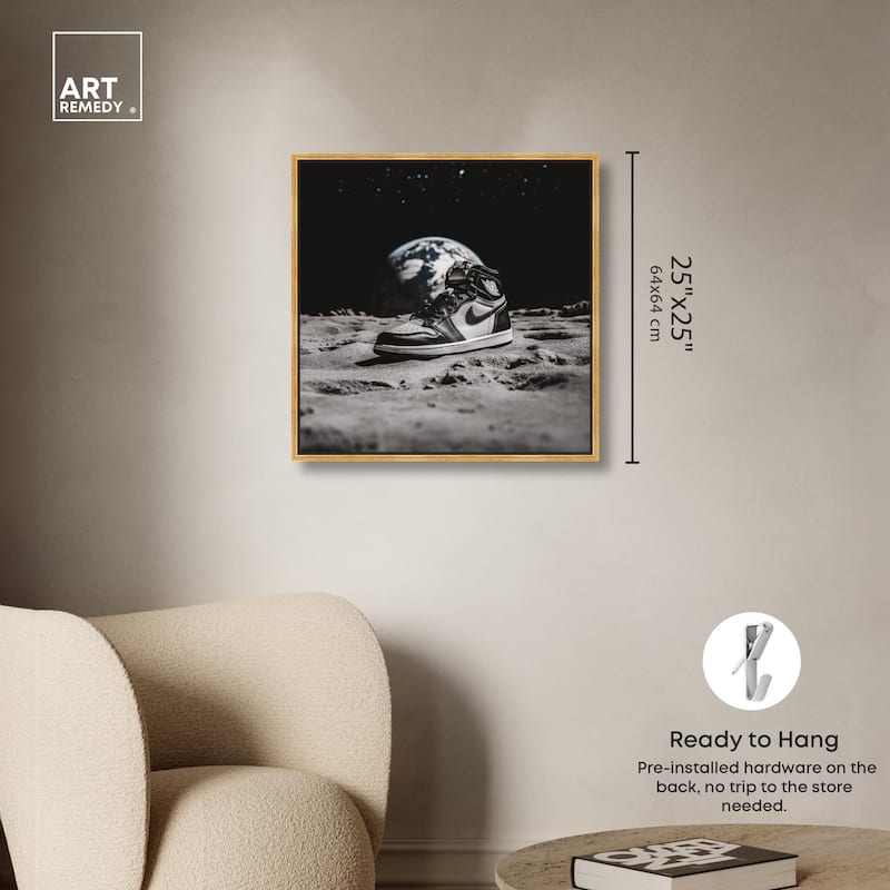 Moon Kicks Canvas by Art Remedy