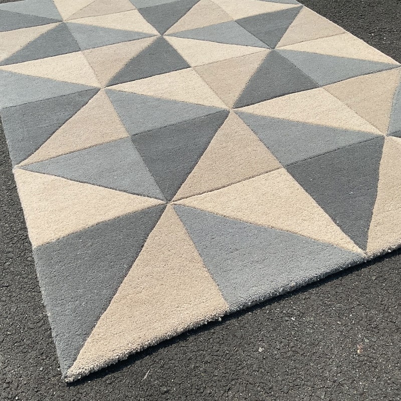 HERAT ORIENTAL Hand-tufted Geometric Panel Design Wool Rug Collection