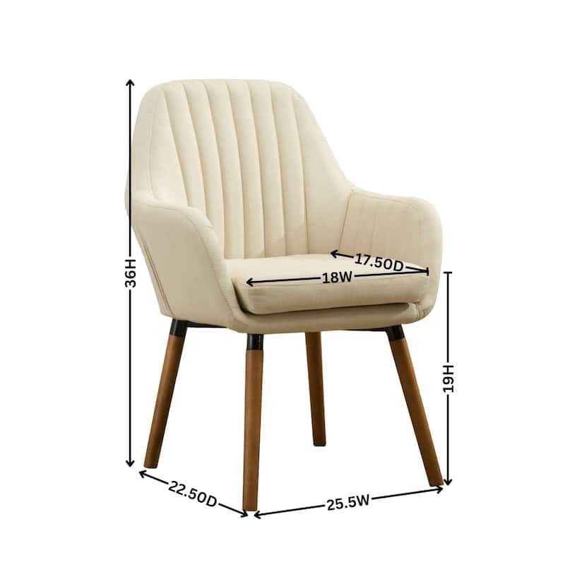 Contemporary Fabric Upholstered Accent Chair