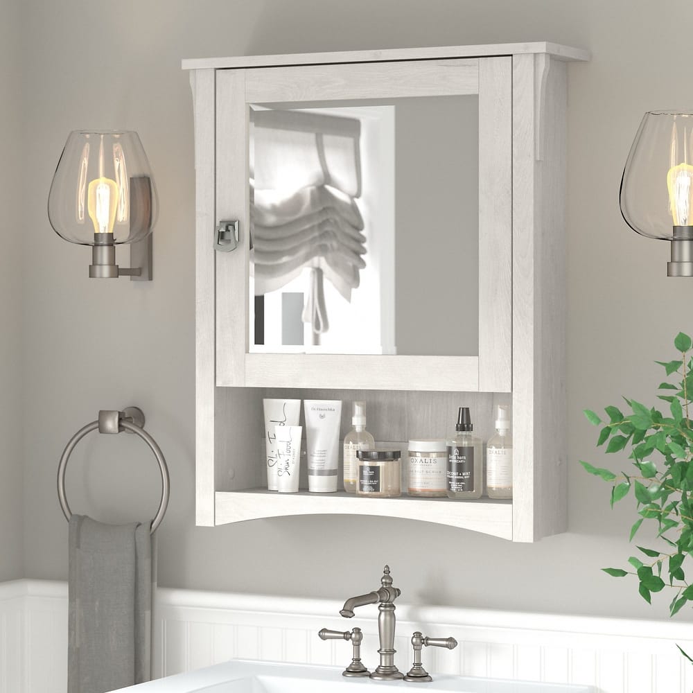 Salinas Bathroom Medicine Cabinet with Mirror by Bush Furniture