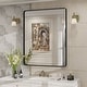 preview thumbnail 39 of 192, KIOTEE Modern Metal Frame Wall Mounted Bathroom Vanity Mirror with 5-year warranty 36x30 - Black