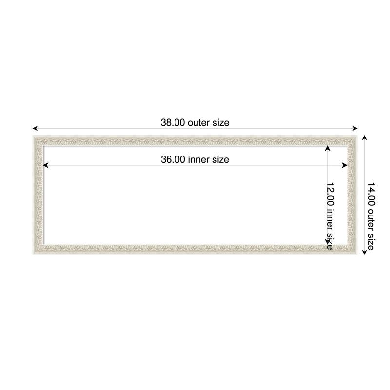 Bethany Framed Dry Erase Magnetic Board - 38 x 14 in - Bethany Silver