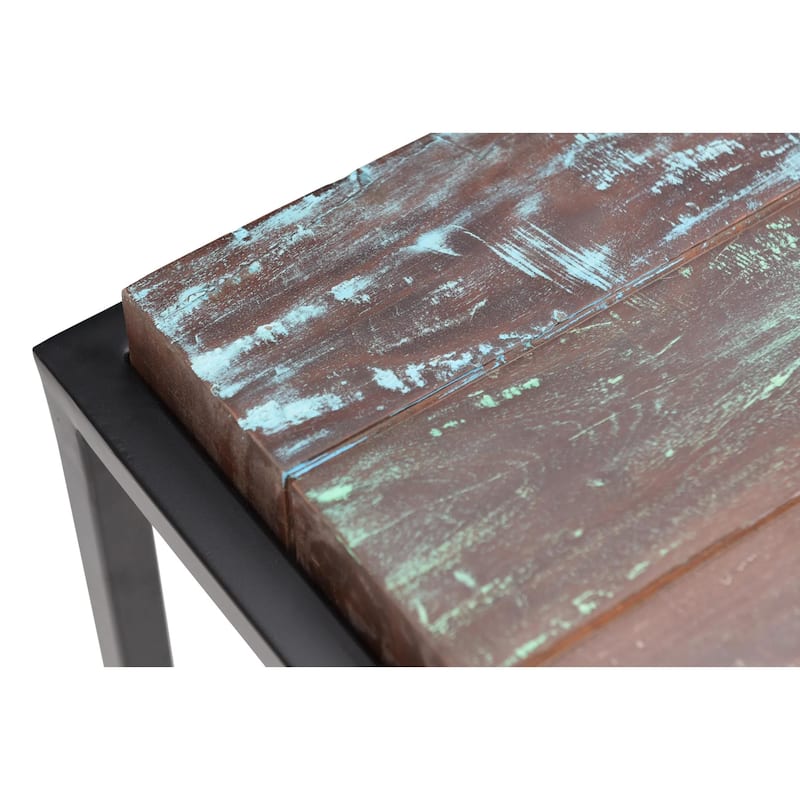 Assam End table with reclaimed wood top