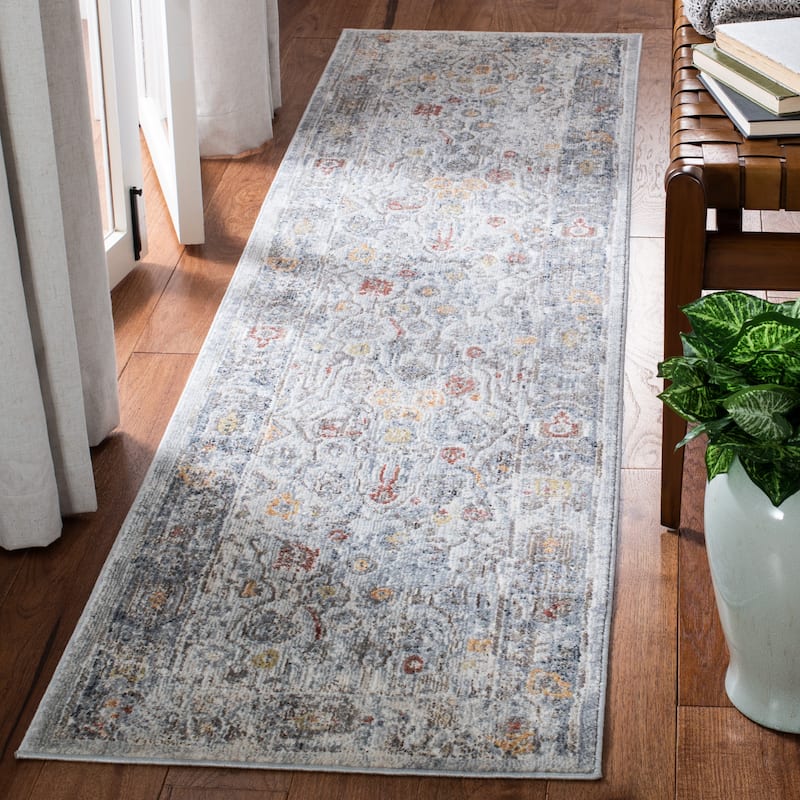 SAFAVIEH History Monique Distressed Rug - 3' x 10' Runner - Light Grey/Gold
