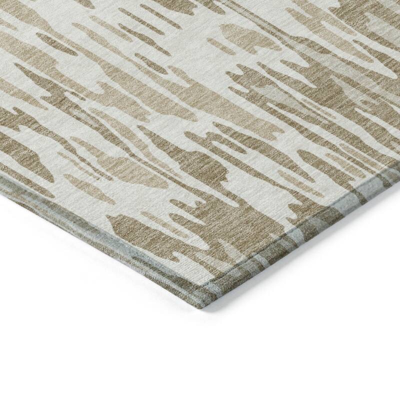 HomeRoots Striped Transitional Rectangle Outdoor Rug