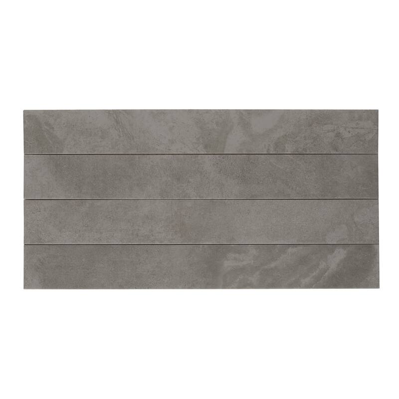 Cordera 3x24 in. Matte Porcelain Plank Wall and Floor Tile (9.68 sq ft/case, 20-Pack) - Charcoal Gray