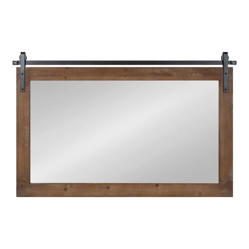 Kate and Laurel Cates Rustic Rectangular Wall Mirror