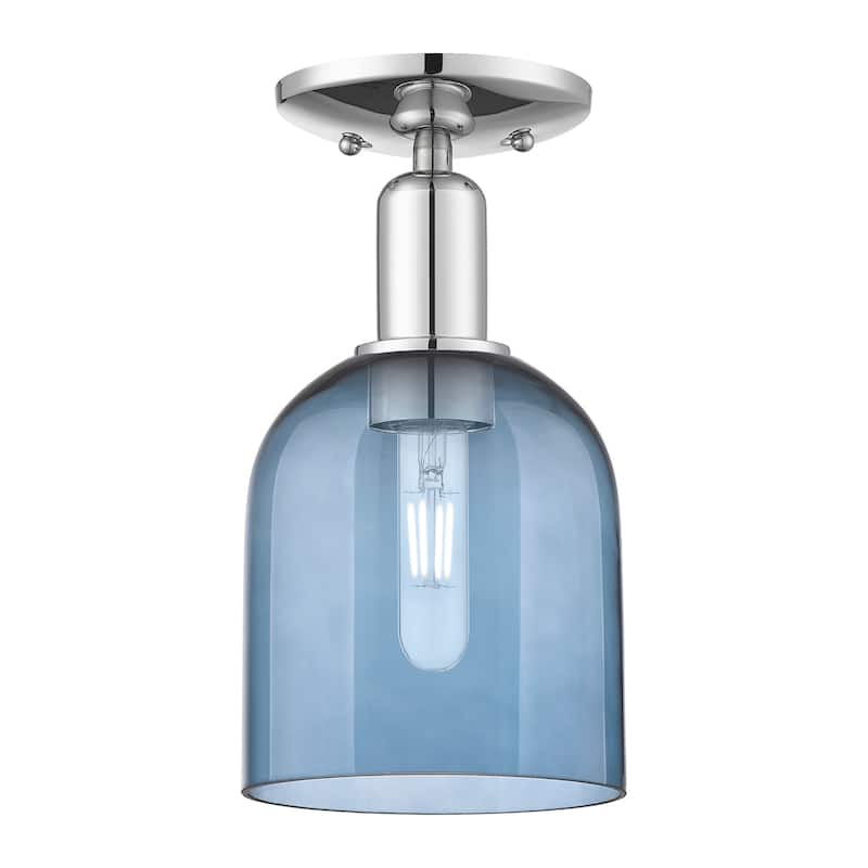 Innovations Lighting 716-1C-11-6 Bella Semi-Flush Bella 6" Wide - Polished Chrome / Blue