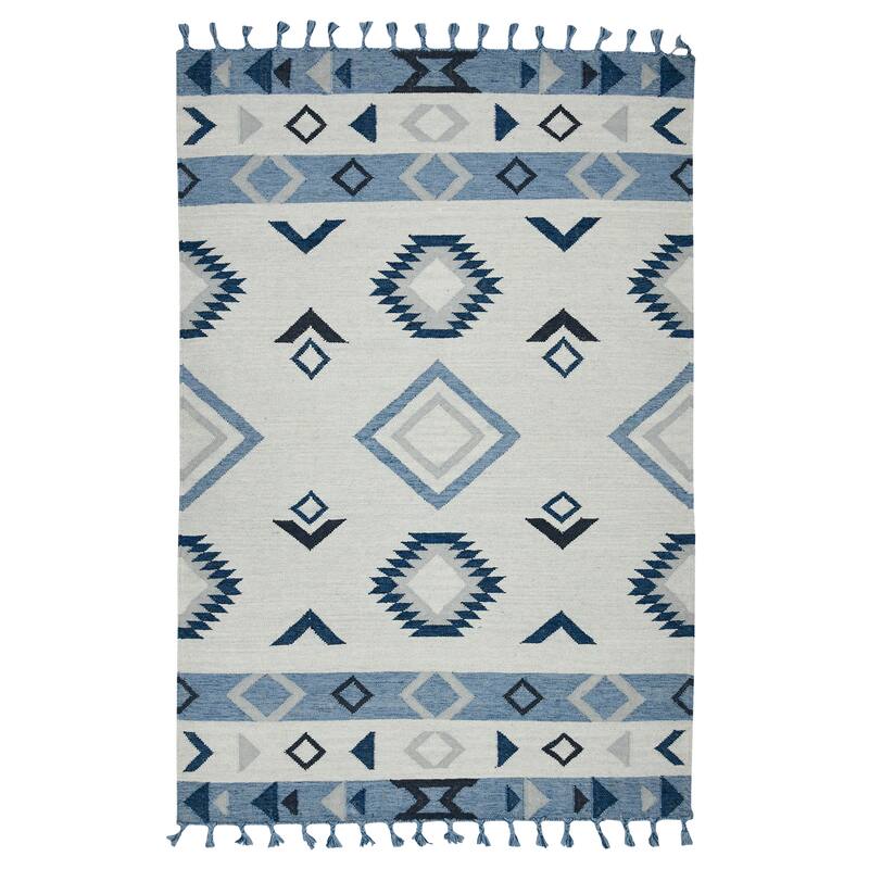 The Curated Nomad Sorrel Tribal Design Flatweave Area Rug
