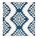 preview thumbnail 102 of 136, SAFAVIEH Moroccan Tassel Shag Iulieana Boho Tribal 2-inch Thick Rug 6'7" Square - Navy/Ivory - Square