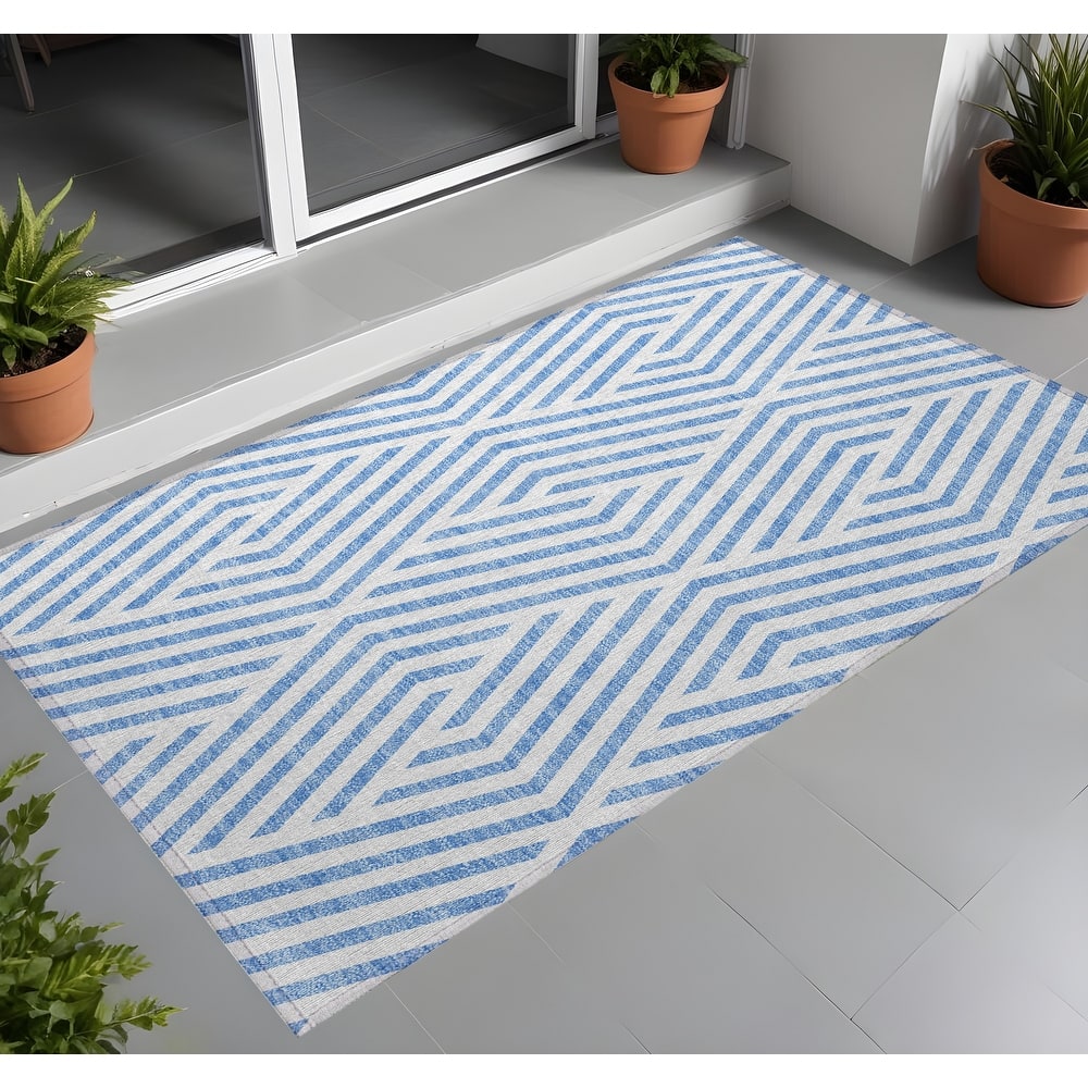Cane Abstract Shapes Weather Resistant Versatile Elegance Outdoor Rug