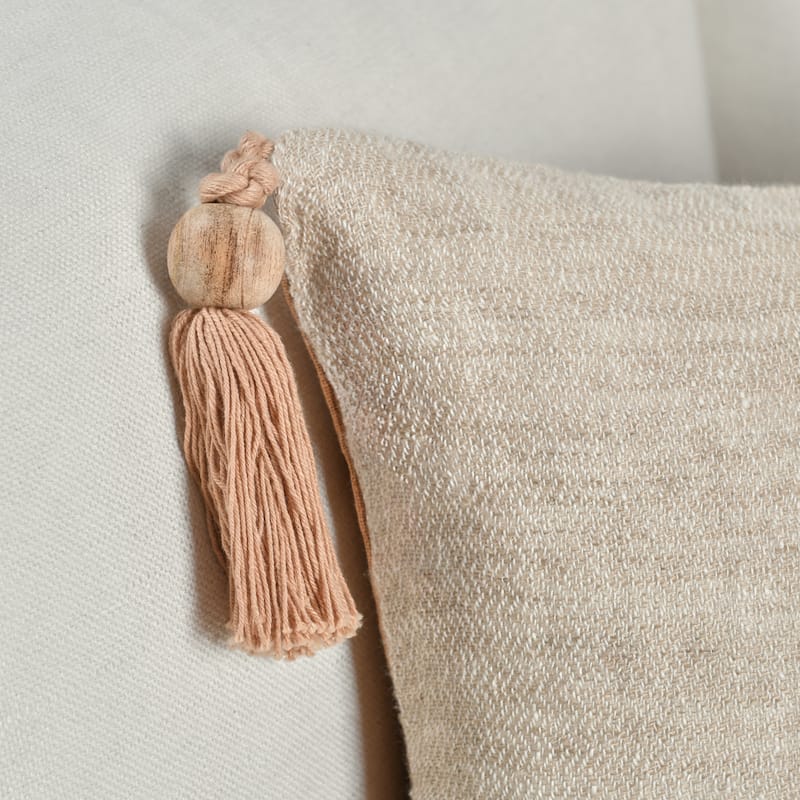 Villa by Classic Home Cherry Linen Blend Throw Pillow