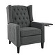 preview thumbnail 15 of 54, Manual Adjustable WingBack Recliner Chair, with Foldable Side Table, USB Charging Ports, PushBack Reclining Chairs
