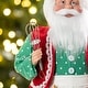 preview thumbnail 85 of 92, Glitzhome 18"H Faux Fur Christmas Santa Figurines with Porcelain Face