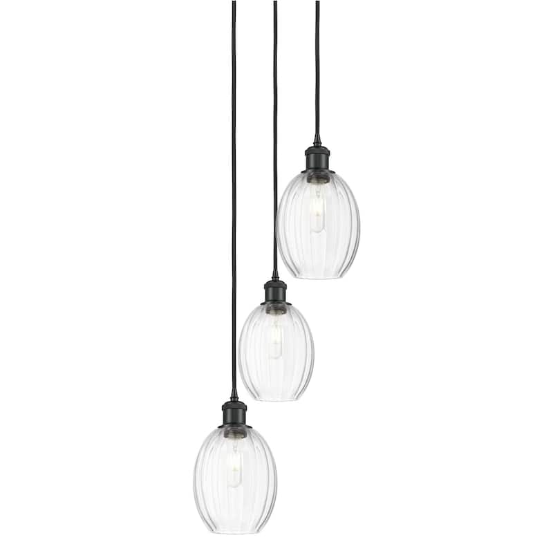 Innovations Lighting 113B-3P-33-13 Preston Pendant Preston 3 Light 13" - Matte Black / Clear