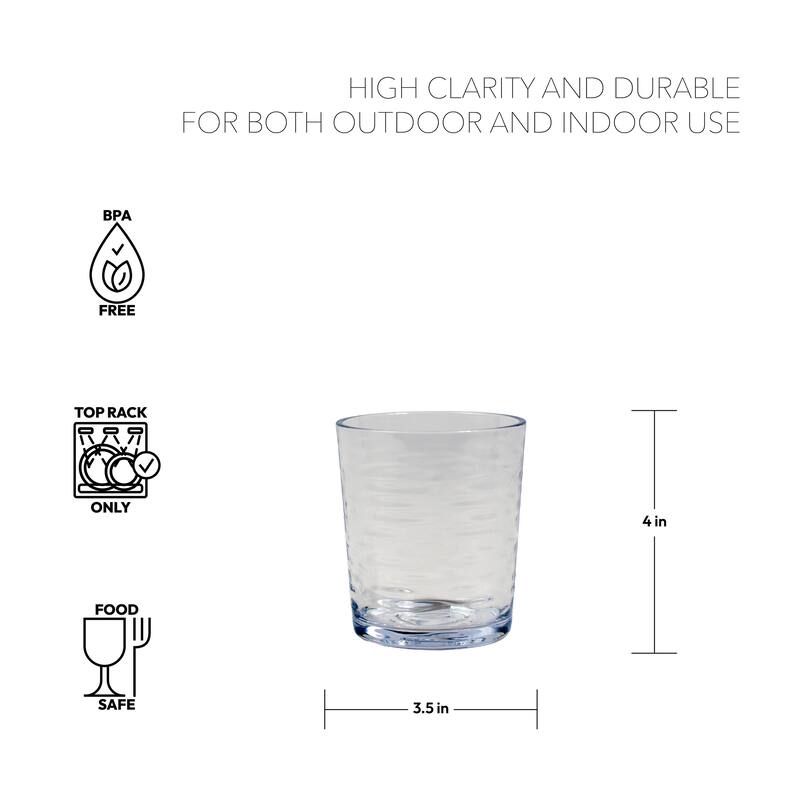 Abode Homewares Tritan Foundry Drinkware Set - Clear - 14.3 oz - Set of 4