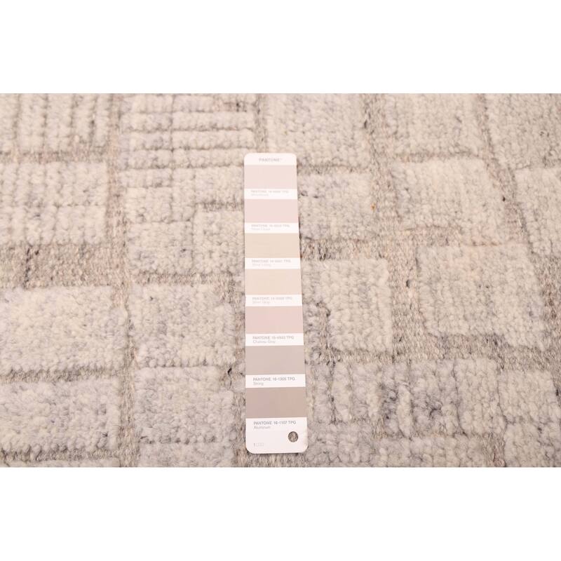 ECARPETGALLERY Hand-knotted Tangier Light Grey Wool Rug - 5'2 x 8'0