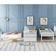 preview thumbnail 20 of 24, Pine Wood Twin Bunk Beds for Kids with Safety Rail and Movable Trundle Bed