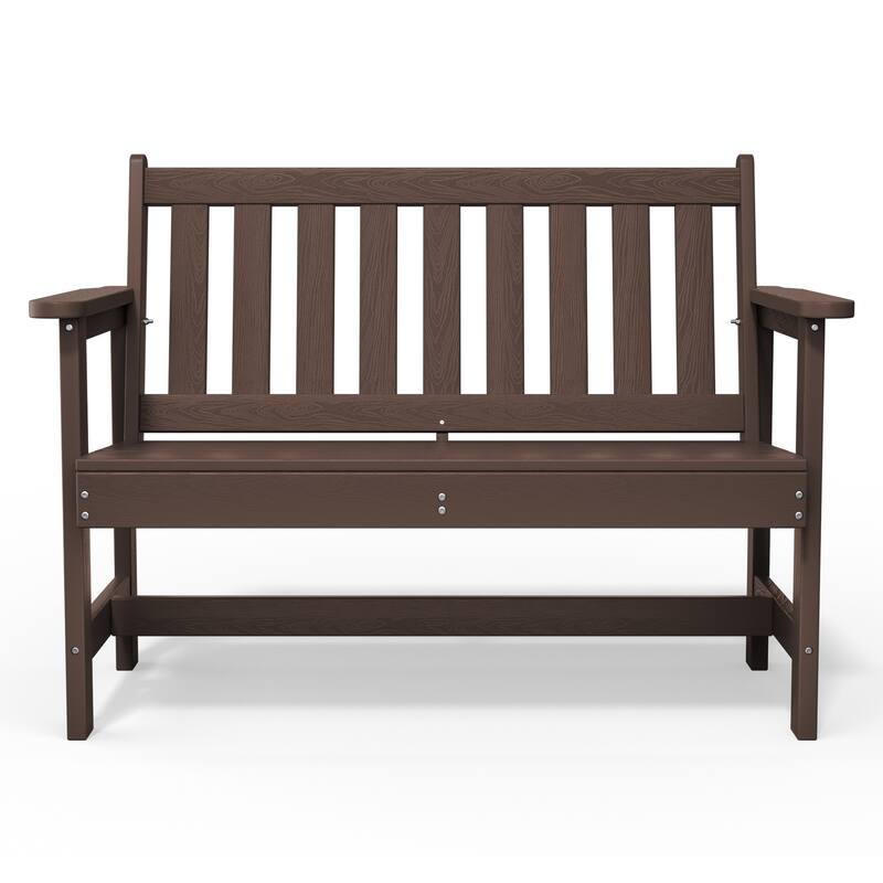 Outdoor 2-Person Garden Bench 42.92-in W x 35.83-in H