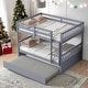 preview thumbnail 26 of 34, Rubber Wood 2 In 1 Full Over Full Bunk Bed with Twin Size Trundle,Kids Bed Design