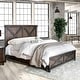 preview thumbnail 10 of 18, Epona Rustic Dark Walnut Wood 2-Piece Panel Bed and Nightstand Set by The Gray Barn