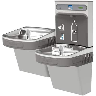 Elkay EZH20 36-3/4" Wall Mounted Bi-Level Station Hands Free Bottle