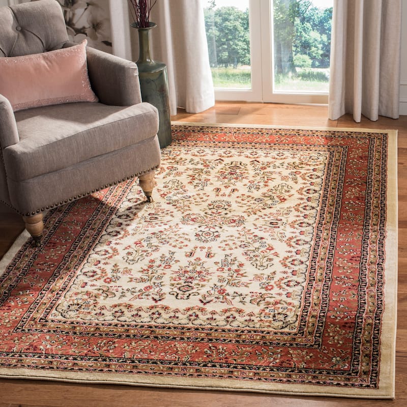 SAFAVIEH Lyndhurst Kuralay Traditional Oriental Rug - 9' x 12' - Ivory/Rust - Rectangle