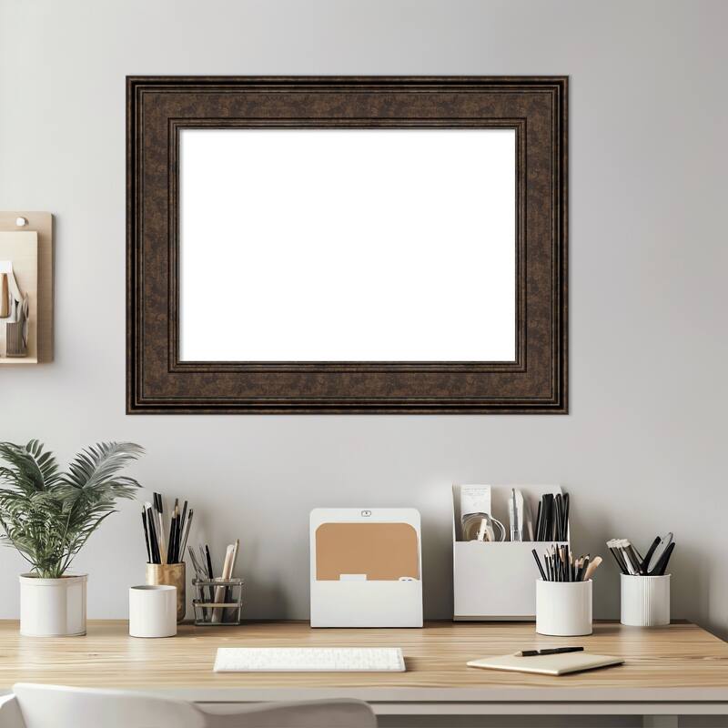 Amanti Art Ridge Black Framed Dry Erase Magnetic Board