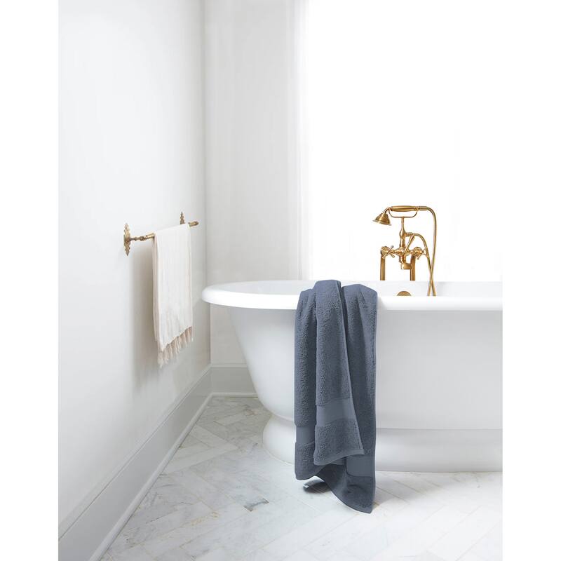 Delara Organic Cotton Luxuriously Plush Bath Towel, GOTS & OEKO-TEX Certified, 650 GSM Long Staple, Quick Dry & Ultra-Absorbent