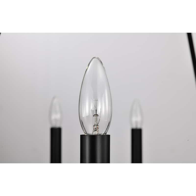 Bride 40 Ince Matte Black Wagon Wheel Chandeilier with 12 Light - N/A