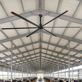 240"/264"/288" HVLS Industrial Ceiling Fan 120V 1-Phase with Aluminum Blades for Warehouse, Factory, Gym, Barn