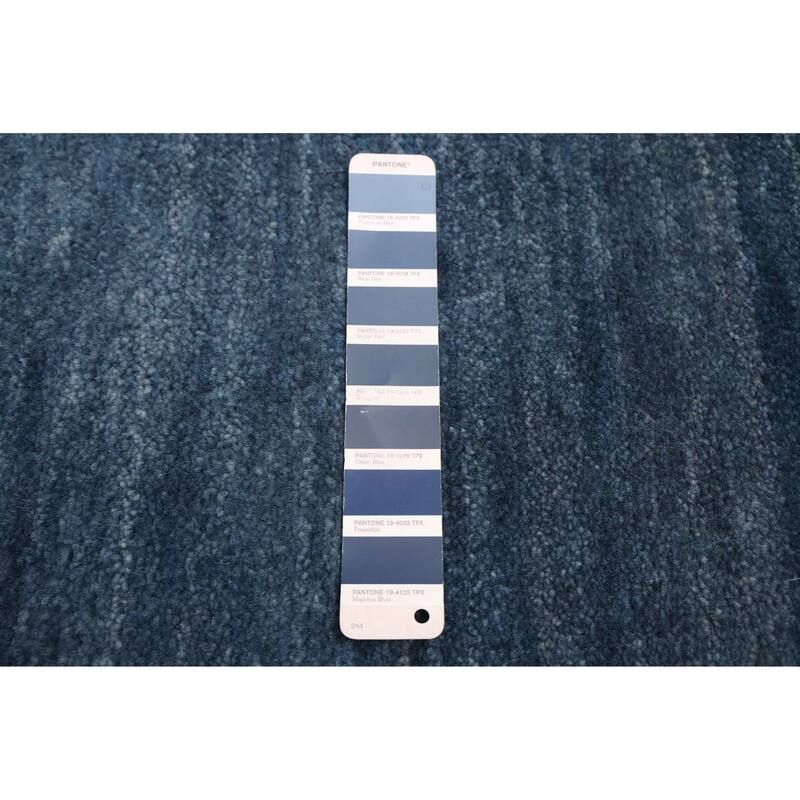 ECARPETGALLERY Hand-knotted Pak Finest Gabbeh Dark Blue Wool Rug - 4'11 x 6'10