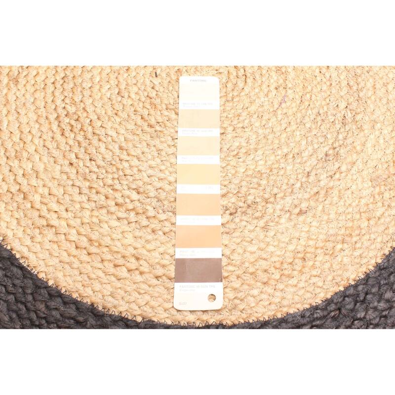 ECARPETGALLERY Braided Weave Palas Denizli Tan Jute Rug - 3'4 x 3'4