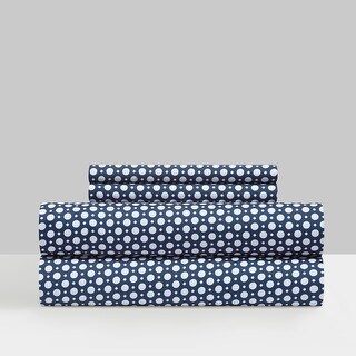 NY&C Home Rylie Geometric Polka Dot Pattern Print Sheet Set - Bed Bath ...