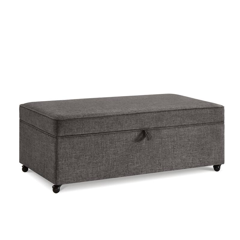 Fashion Beige Velvet Fabric Upholstered large storage rectangular bench