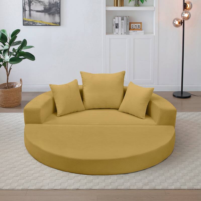 Convertible Sofa Couch Bed,Nulti-functional,Circular Bed,Adjustable Futon Sofa