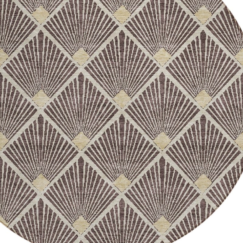 HomeRoots Geometric Transitional Rectangle Outdoor Rug