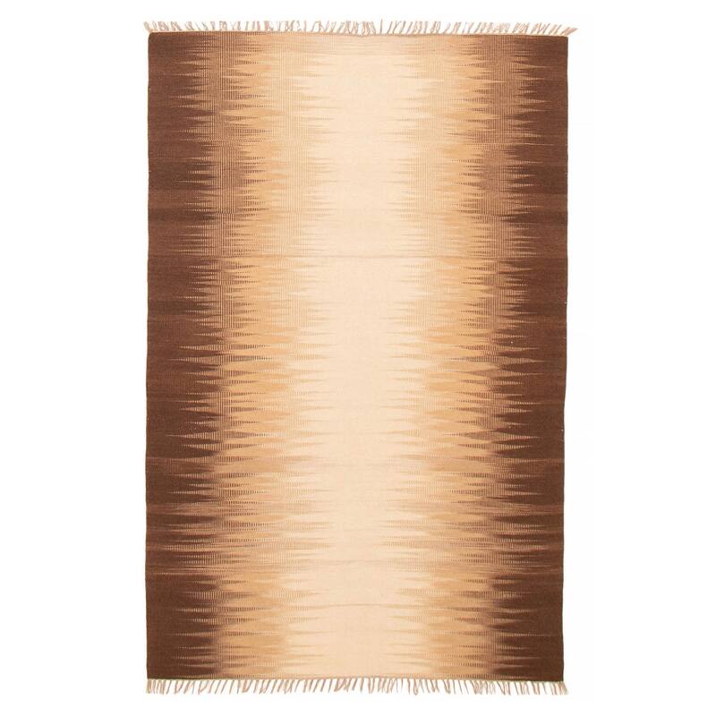 Ankara Brown Kilim 5'0" x 8'0" - 5'0 x 8'0 - Brown - 5'0 x 8'0