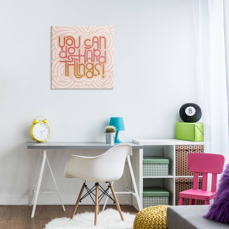 Stupell Pastel You Can Do Hard Things Canvas Wall Art Design By Sarah Hickman