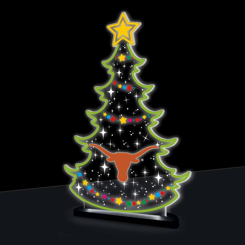 10" LED Tabletop Christmas Tree Desklite Sign, University of Texas